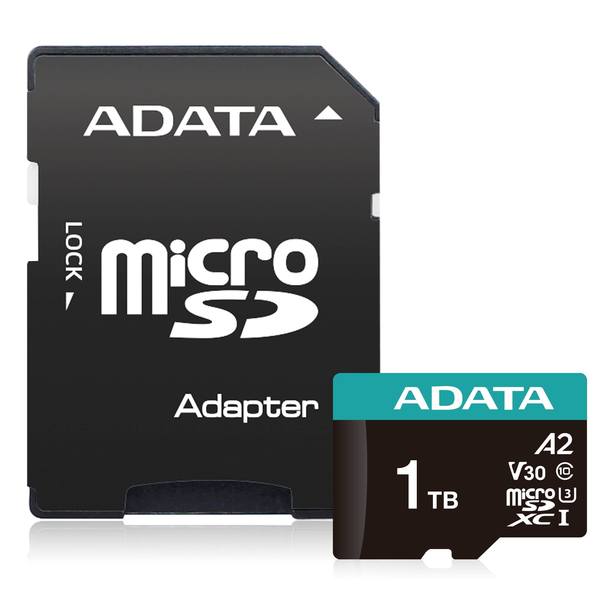 Micro Secure Digital ADATA microSDXC/SDHC UHS-I U3 V30 1TB Clase 10 (A2) - Velocidad de lectura / escritura hasta 100/85 (MB/s) AUSDX1TUI3V30SA2-RA1 Micro Secure Digital ADATA microSDXC/SDHC UHS-I U3 V30 1TB Clase 10 (A2) - Velocidad de lectura / escritura hasta 100/85 (MB/s) AUSDX1TUI3V30SA2-RA1